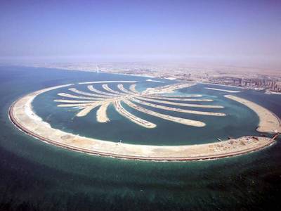 Palm Jumeirah, pictured here, was one of the UAE's flagship property projects in the early 2000s