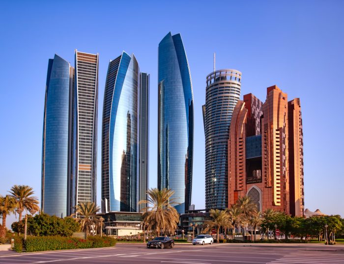 Uae,,Abu,Dhabi,,November,,18,,2021,-,Skyscrapers,Surrounded,By
